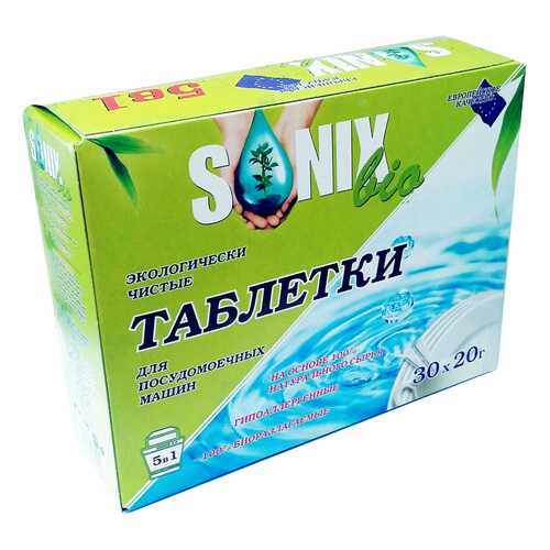 Таблетки для посудомоечных машин SonixBio 5в1 экологически чистые 30 штук 20 г в Рубль Бум