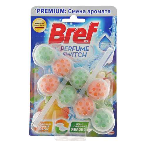 Средство чистящее для унитаза «bref perfume switch» - персик-яблоко, 2 шт. по 50 г в Рубль Бум
