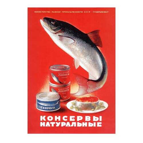 Плакат СТ-Диалог Консервы натуральные, СОВ-535, бумага, 60х90 см в Рубль Бум