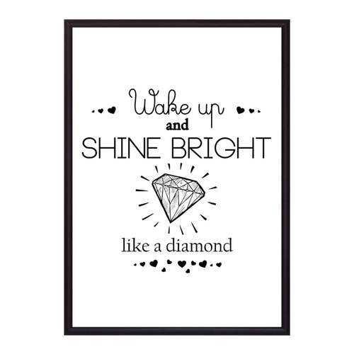 Постер в рамке Shine bright! 30х40 см в Рубль Бум