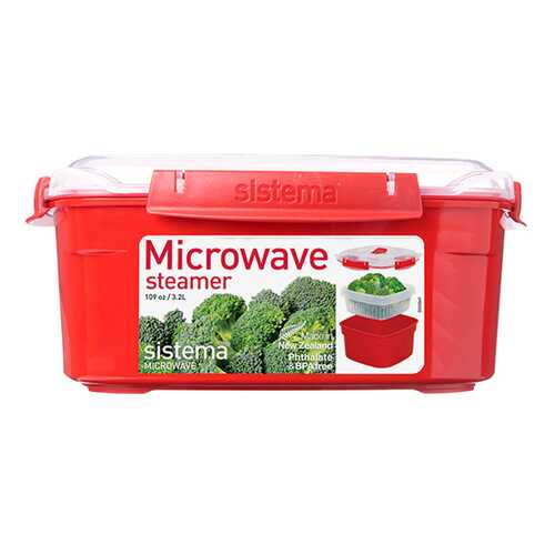 Контейнер Sistema Large Microwave Steamer 3.2л красный (1103) в Рубль Бум